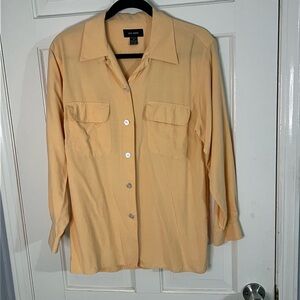 Vintage Peach Silk House Blouse